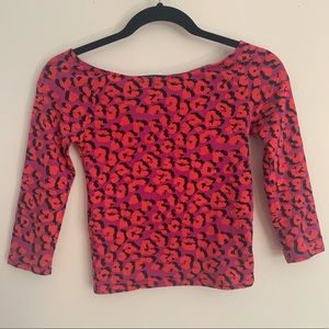 Forever 21 Neon Patterned Long Sleeve Top